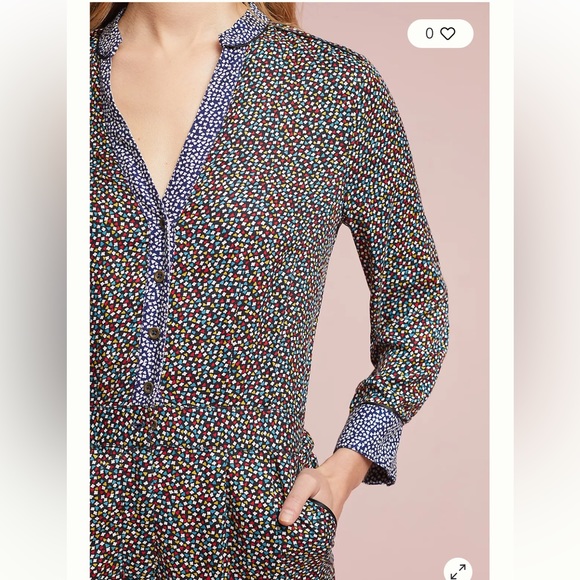 NWOT  Anthropologie Christine Silken Satin Jumpsuit US 14 - Picture 4 of 15